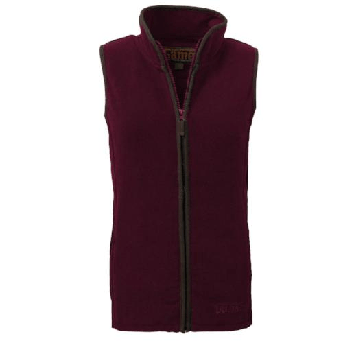 Stay Warm and Stylish with the Ladies Game Penrith Fleece Gilet Womens Jacket Cosy Camping Co. MAROON XL 