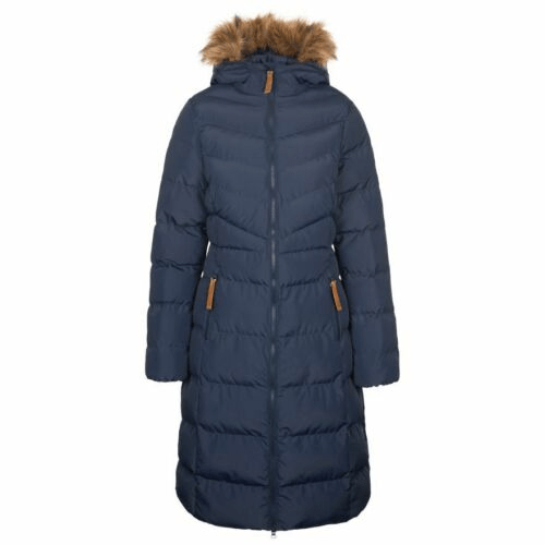 Ladies Trespass Audrey Padded Long Length Jacket Womens Jacket Cosy Camping Co. Navy XL 