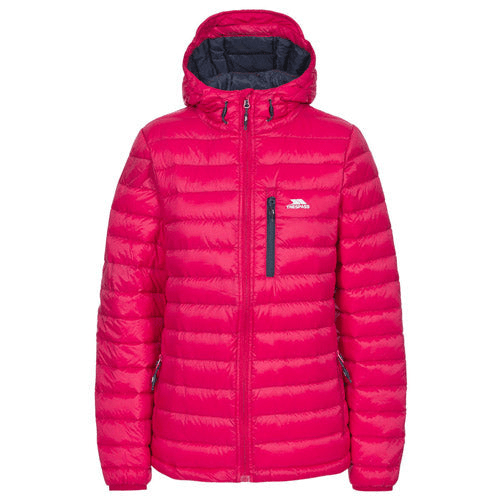 Trespass Ladies Arabel Jacket - Ultra Lightweight, Down-Filled Outdoor Apparel Womens Jacket Cosy Camping Co. Raspberry XL 