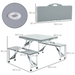 Outsunny Portable Foldable Camping Picnic Table with Seats, Chairs, and Umbrella Hole - Grey Camping Chair Cosy Camping Co.   
