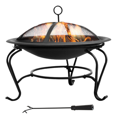 Outsunny Metal Firepit Bowl Firepit Cosy Camping Co. Black  