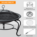 Outsunny Metal Firepit Bowl Firepit Cosy Camping Co.   