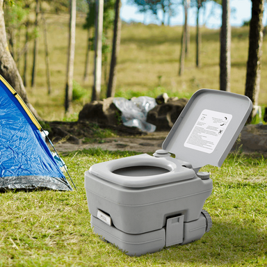 HOMCOM 10L Portable Travel Toilet Portable Toilets Cosy Camping Co.   