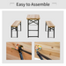 Outsunny Portable Folding Camping Picnic Trestle Beer Table and Bench Set Garden BBQ Chairs Stools Wooden Wood Camping Table Cosy Camping Co.   