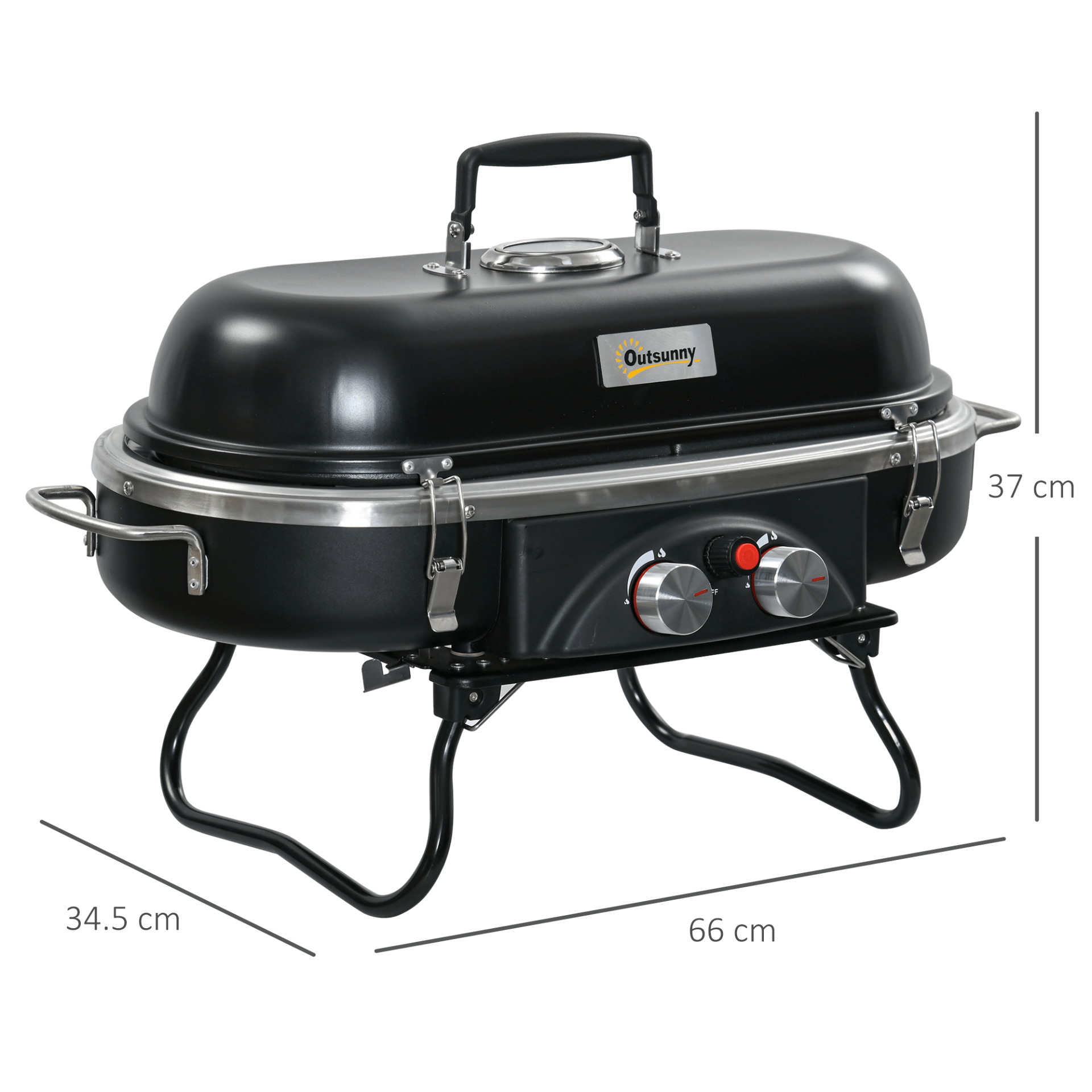 Outsunny Foldable Gas BBQ BBQ Cosy Camping Co.   
