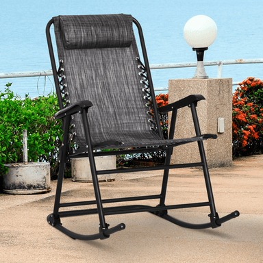 Outsunny Garden Rocking Chair Camping Chair Cosy Camping Co.   