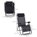 Outsunny Zero Gravity Chair - Metal Frame Texteline Armchair for Outdoor Relaxation - Black Camping Chair Cosy Camping Co.   