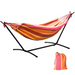 Outsunny Camping Hammock with Stand Sleeping Mats and Airbeds Cosy Camping Co. Red Stripe  