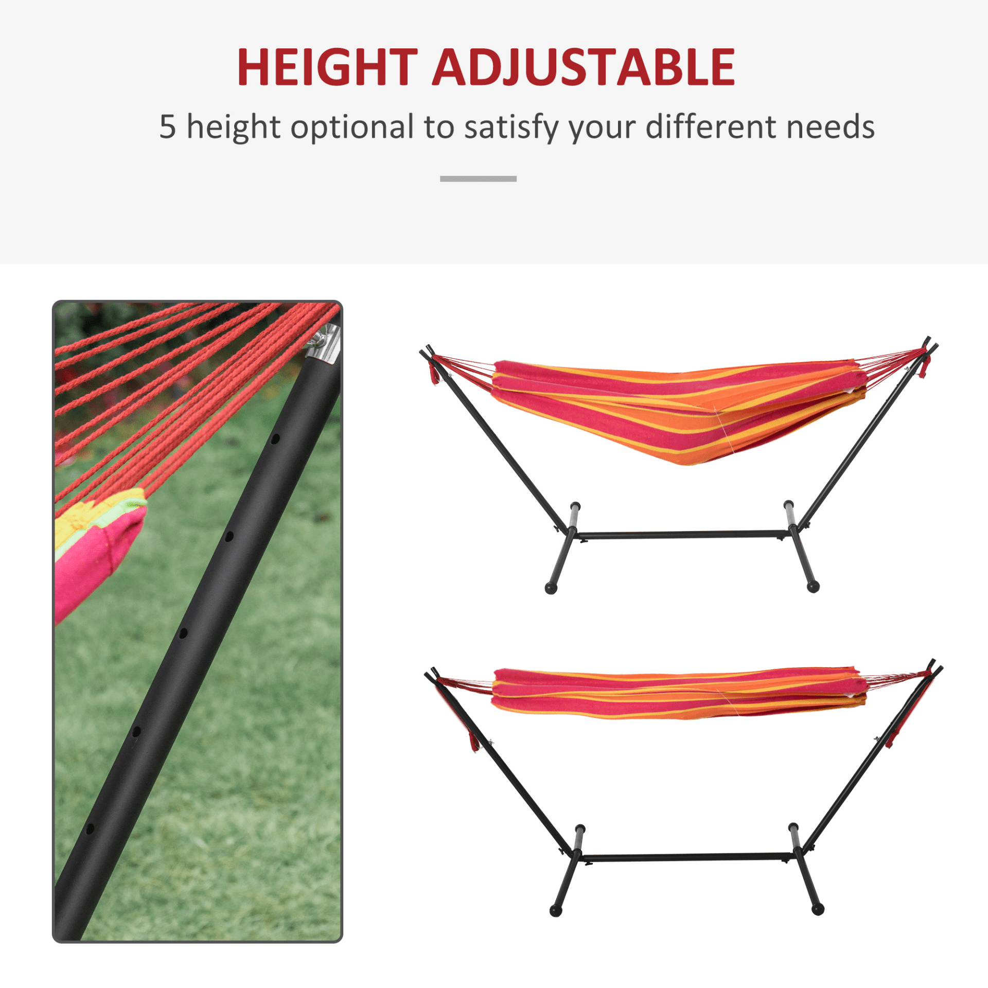 Outsunny Camping Hammock with Stand Sleeping Mats and Airbeds Cosy Camping Co.   