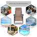 Outsunny Zero Gravity Chair - Metal Frame Texteline Armchair Outdoor Folding & Reclining Sun Lounger with Head Pillow, Beige Camping Chair Cosy Camping Co.   