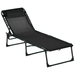Outsunny Folding Sun Lounger Camping Chair Cosy Camping Co. Black  