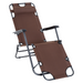 Outsunny 2 in 1 Sun Lounger Camping Chair Cosy Camping Co. Brown  
