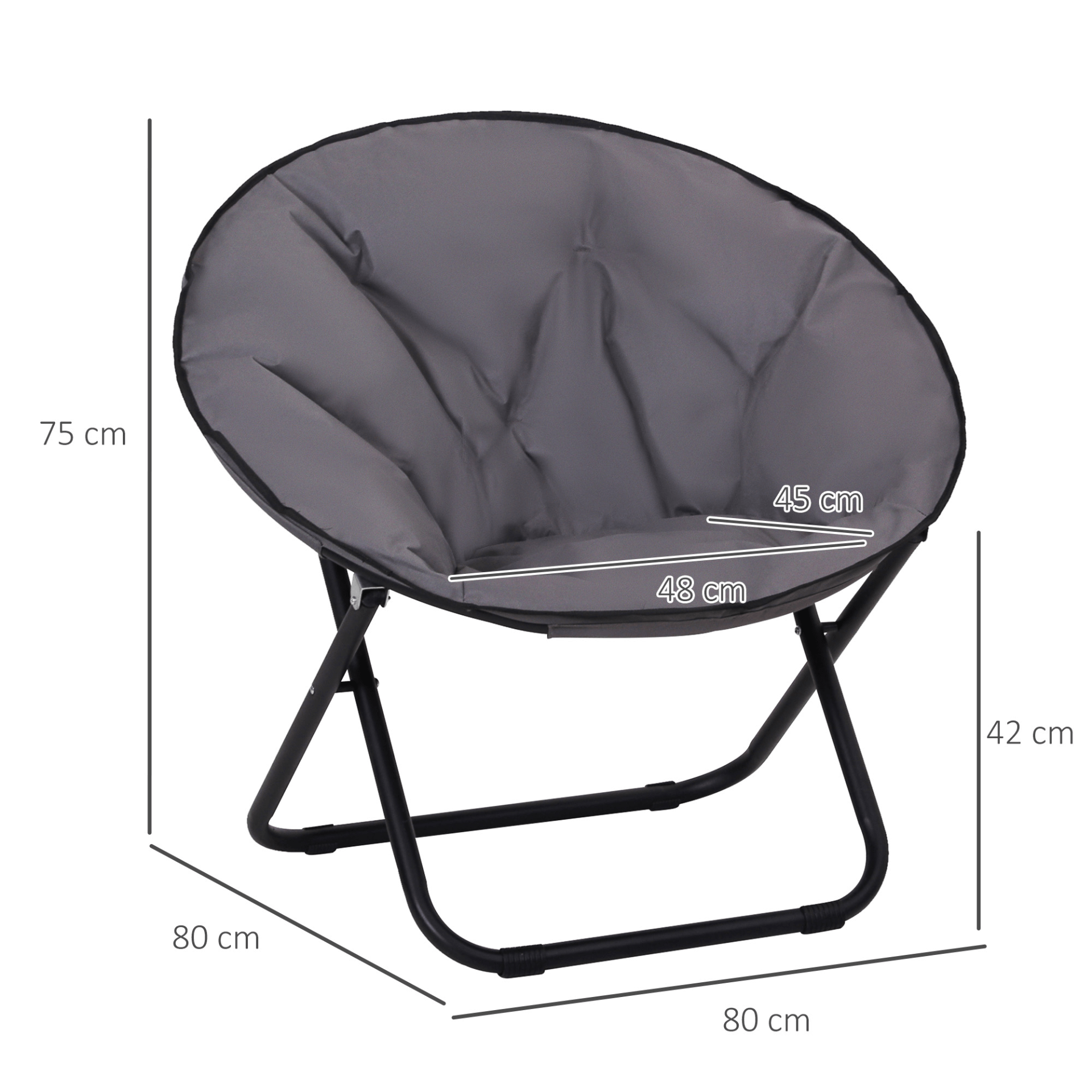 Outsunny Garden Moon Chair Camping Chair Cosy Camping Co.   