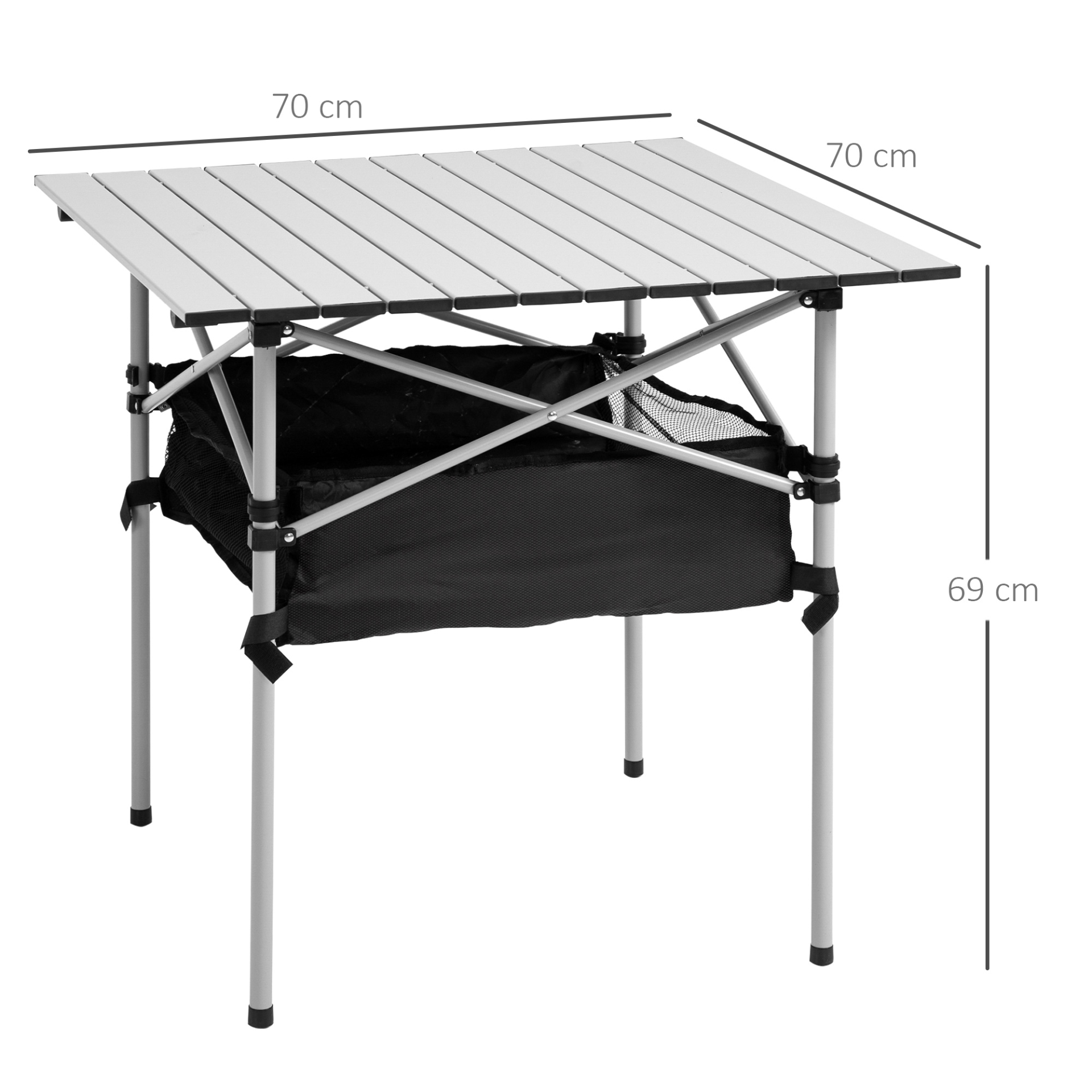 Outsunny Aluminum Roll-Top Table Camping Table Cosy Camping Co.   