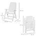 Outsunny Set of 2 Folding Plastic Dining Chairs - 4-Position Backrest, Reclining Armchairs for Indoor & Outdoor Events, Camping - White Camping Chair Cosy Camping Co.   