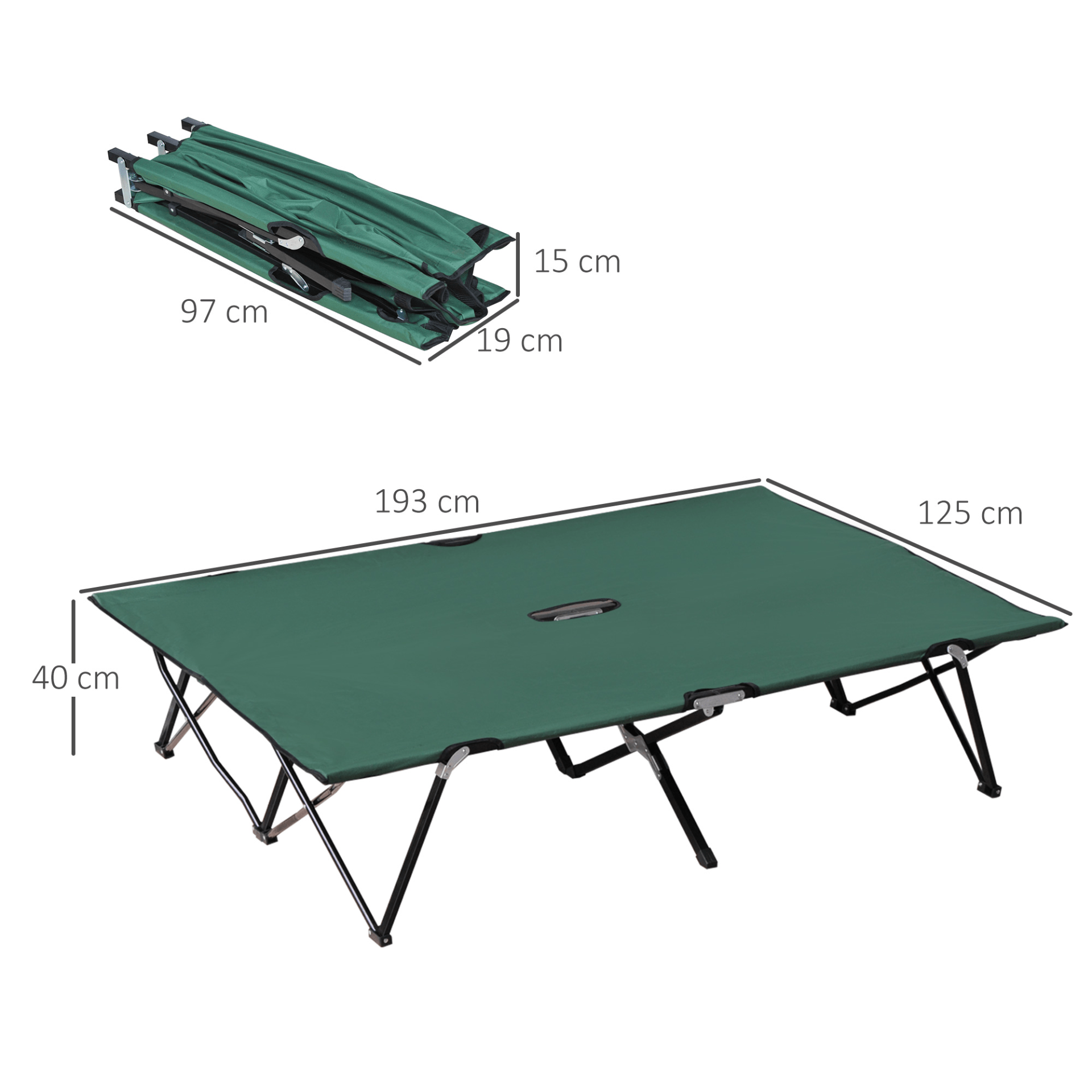 Outsunny Double Camping Bed Sleeping Mats and Airbeds Cosy Camping Co.   