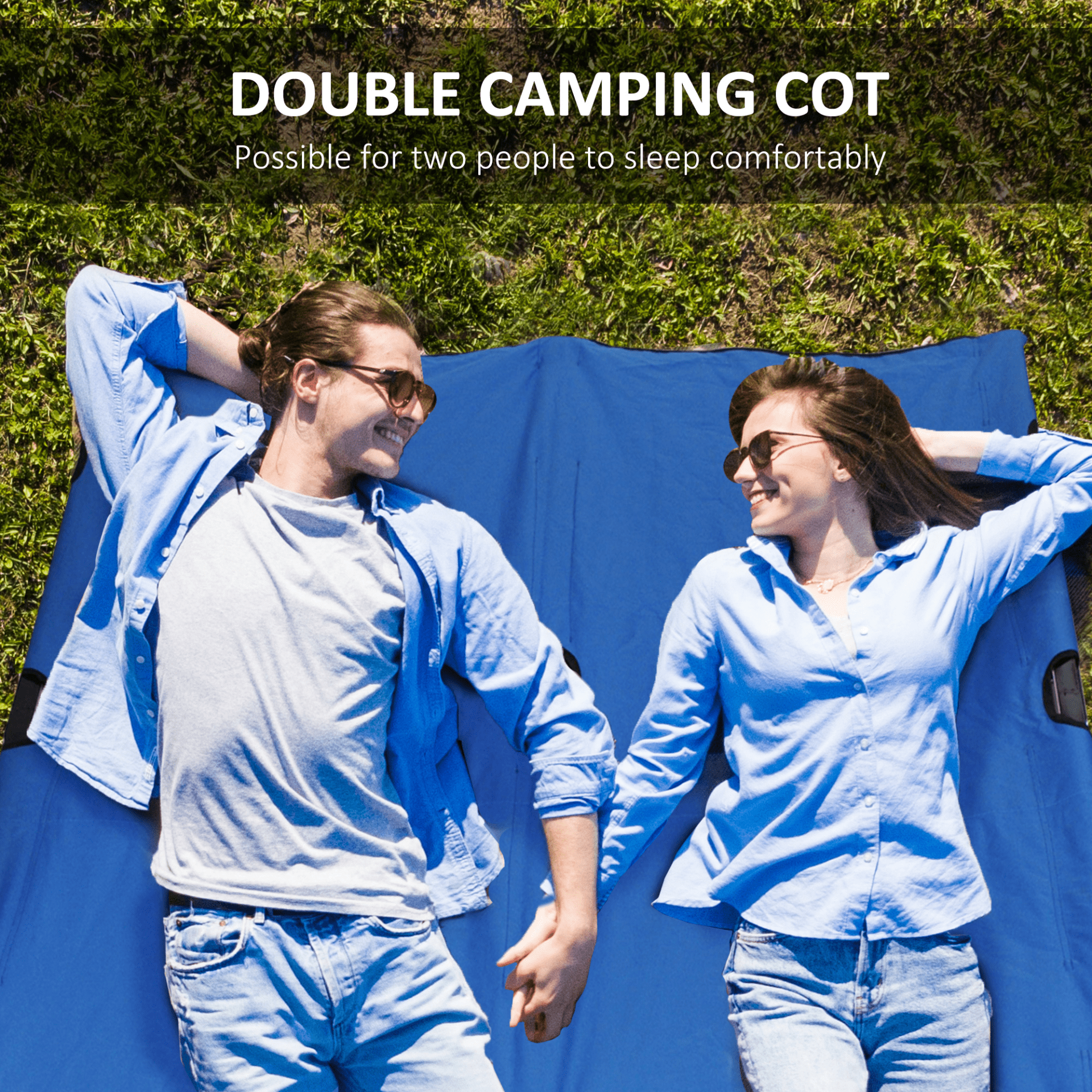 Outsunny Double Camping Cot Sleeping Mats and Airbeds Cosy Camping Co.   