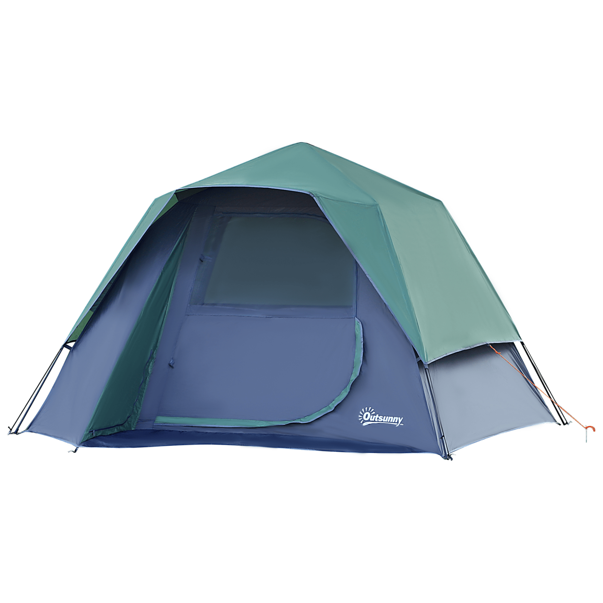 Outsunny 3-4 Person Pop-Up Camping Tent 4 Man Tent Cosy Camping Co. Green  