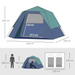 Outsunny 3-4 Person Pop-Up Camping Tent 4 Man Tent Cosy Camping Co.   