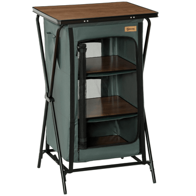 Outsunny Camping Cupboard Camping Table Cosy Camping Co. Grey  
