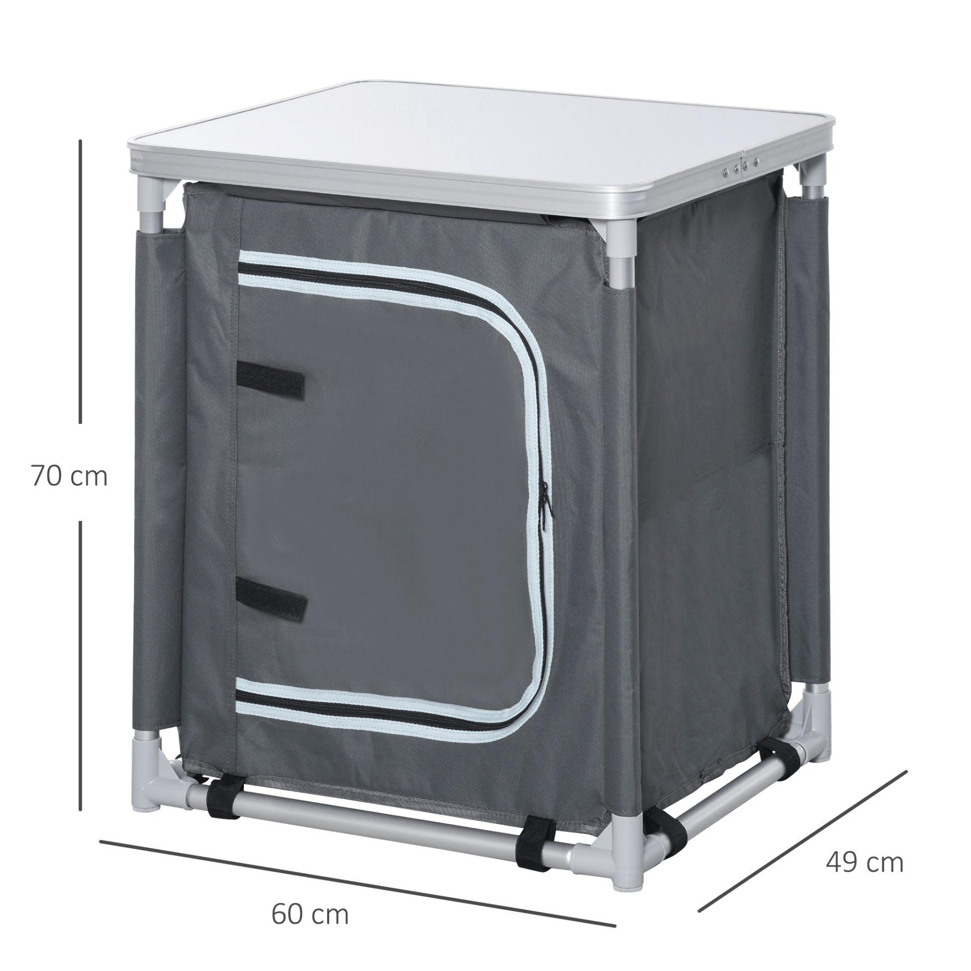 Outsunny 2-Shelf Camping Cupboard Camping Table Cosy Camping Co.   