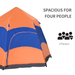 Outsunny 4 Man Hexagon Pop Up Tent 4 Man Tent Cosy Camping Co.   