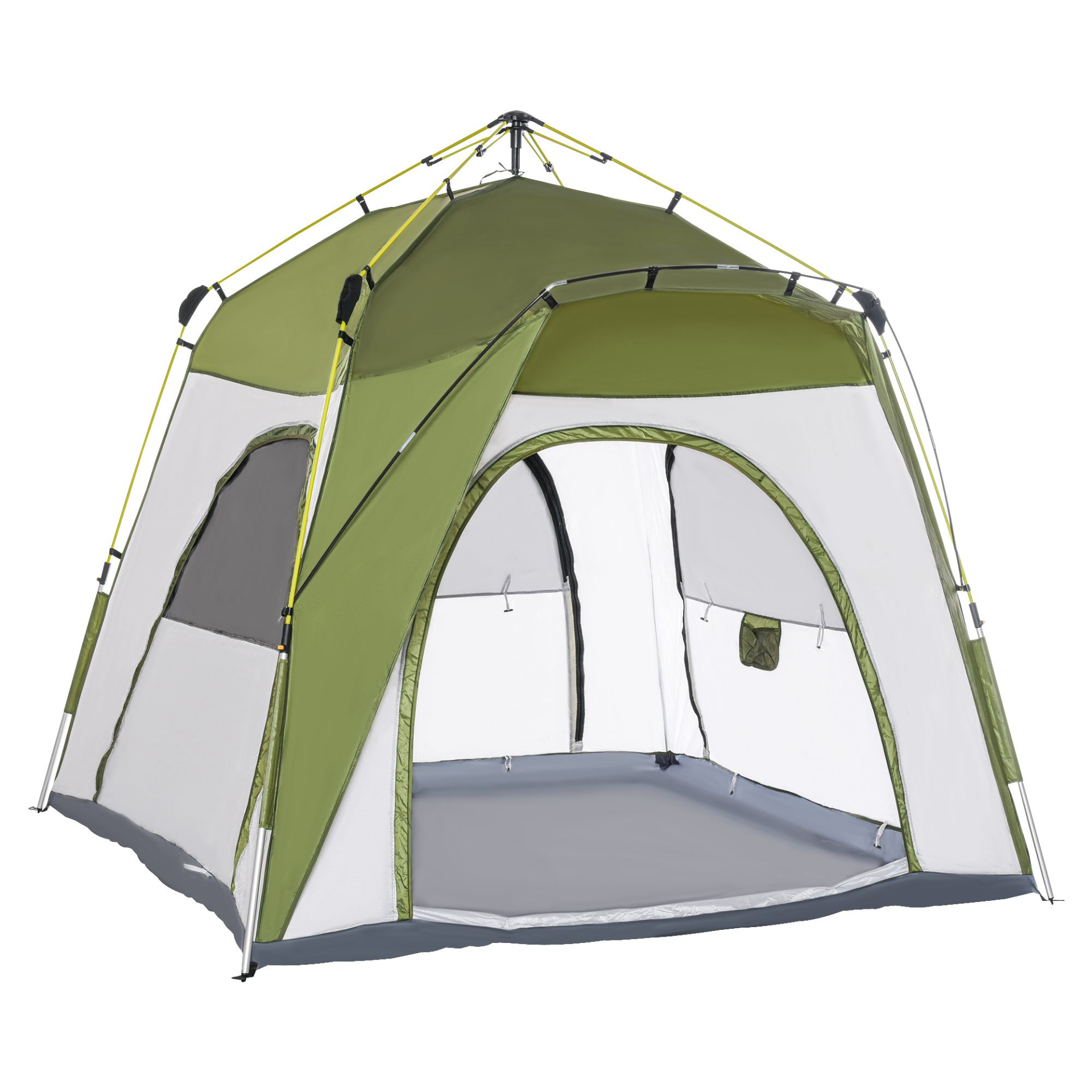 Outsunny 4 Person Automatic Camping Tent 4 Man Tent Cosy Camping Co. Green  