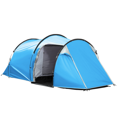 Outsunny 2-3 Person Tunnel Tent 3 Man Tent Cosy Camping Co. Blue  