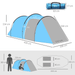 Outsunny 2-3 Person Tunnel Tent 3 Man Tent Cosy Camping Co.   