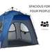 Outsunny 4 Person Automatic Camping Tent 4 Man Tent Cosy Camping Co.   