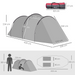 Outsunny 2-3 Man Tunnel Tent 3 Man Tent Cosy Camping Co.   