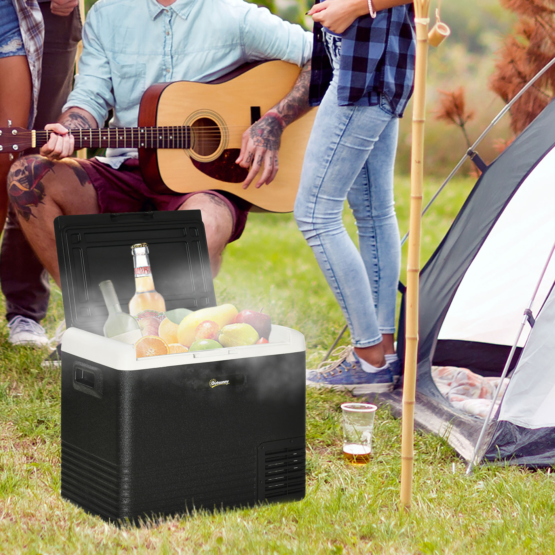 Outsunny 50L Car Refrigerator Cooler Cosy Camping Co.   