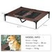 PawHut Large Raised Dog Bed Cat Elevated Cooling Portable Camping Basket Outdoor Indoor Mesh Pet Cot Metal Frame Camping Dog Bed Cosy Camping Co.   