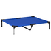 PawHut Raised Dog Bed Cat Elevated Lifted Portable Camping w/ Metal Frame Blue (Large) Camping Dog Bed Cosy Camping Co. Blue  