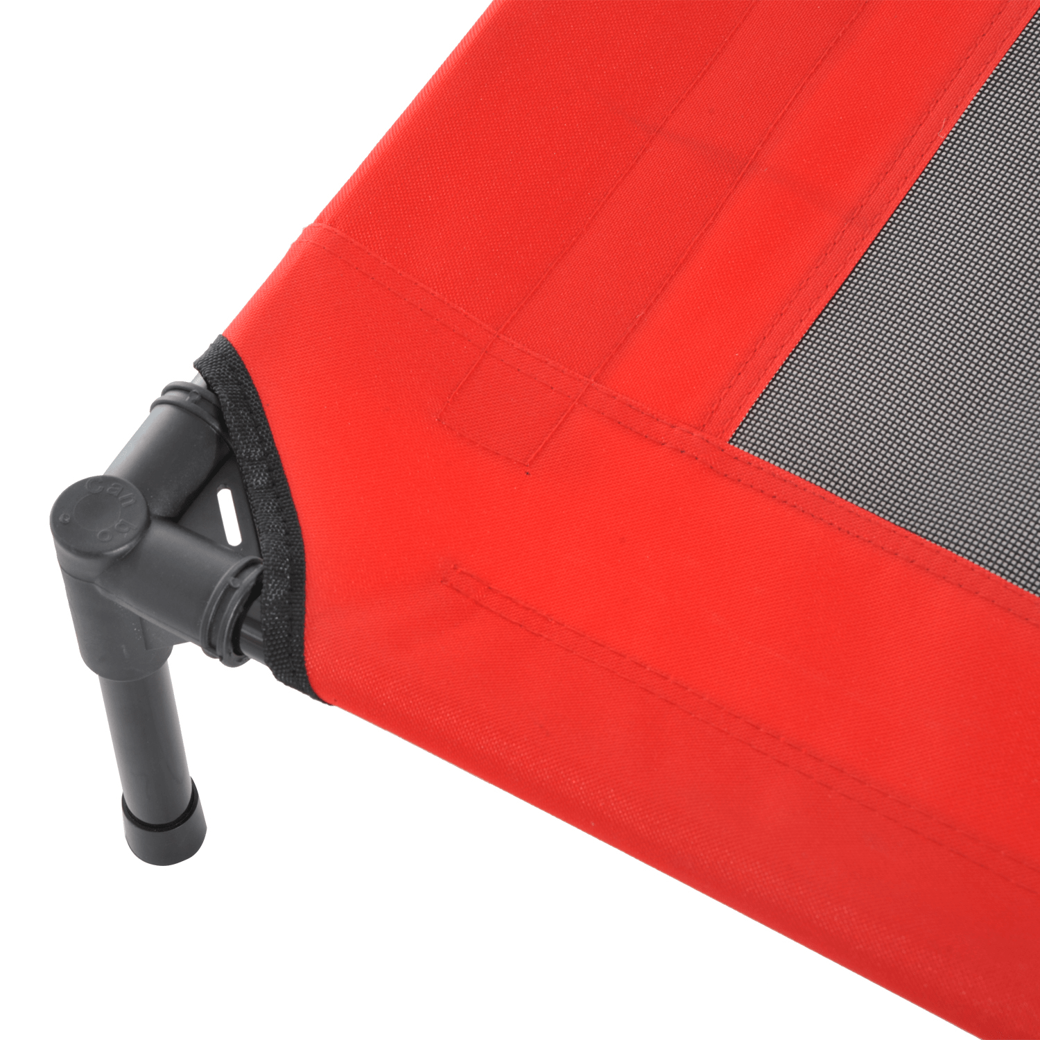 PawHut Raised Dog Bed Cat Elevated Lifted Portable Camping w/ Metal Frame Black and Red (Small) Sleeping Mats and Airbeds Cosy Camping Co.   