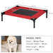 PawHut Raised Dog Bed Cat Elevated Lifted Portable Camping w/ Metal Frame Black and Red (Medium) - Comfortable and Convenient Bed for Your Pet Sleeping Mats and Airbeds Cosy Camping Co.   