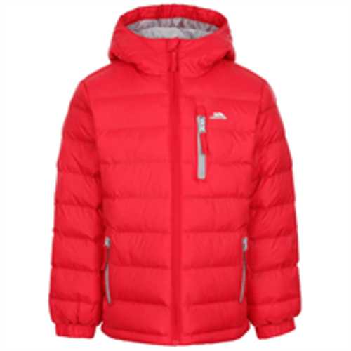Kids Trespass Aksel Padded Jacket Kids Cosy Camping Co. Red 9-10 Years 