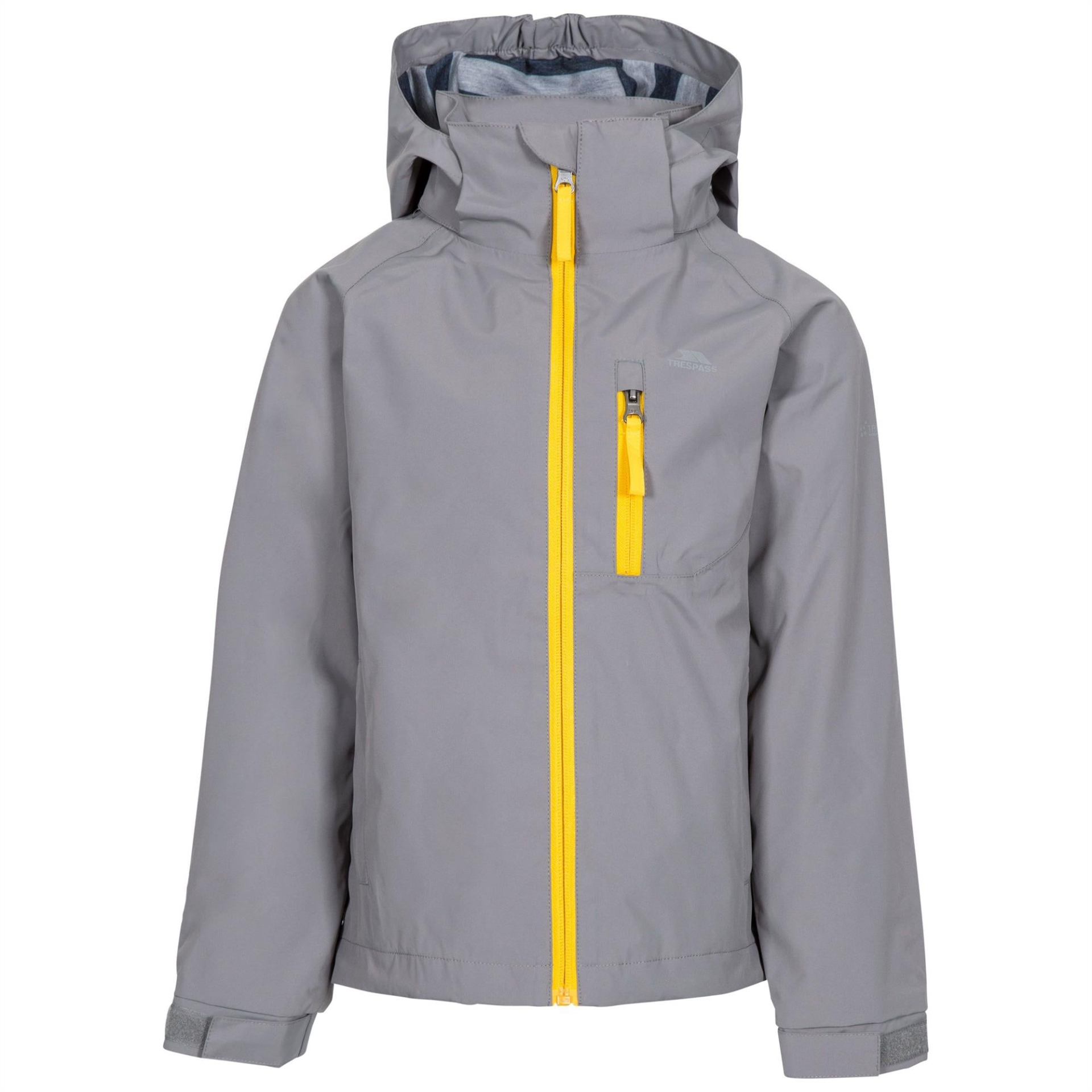 Buy Kids Trespass OVERWHELM Jacket Kids Cosy Camping Co. Storm Grey X 5-6 Years 