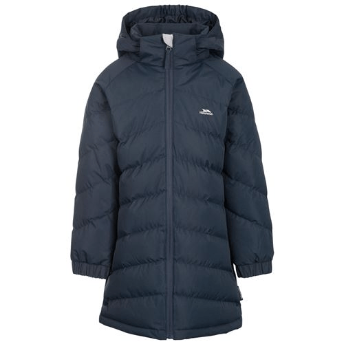 Kids Trespass Faymont Girls Jacket Kids Cosy Camping Co. Navy 7-8 Years 