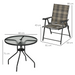 Outsunny 5-Piece PE Rattan Dining Set Camping Chair Cosy Camping Co.   