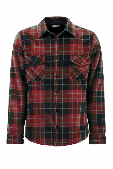 Men's Quilted Plaid Winter Jacket Mens Jacket Cosy Camping Co. L Crimson / Black 