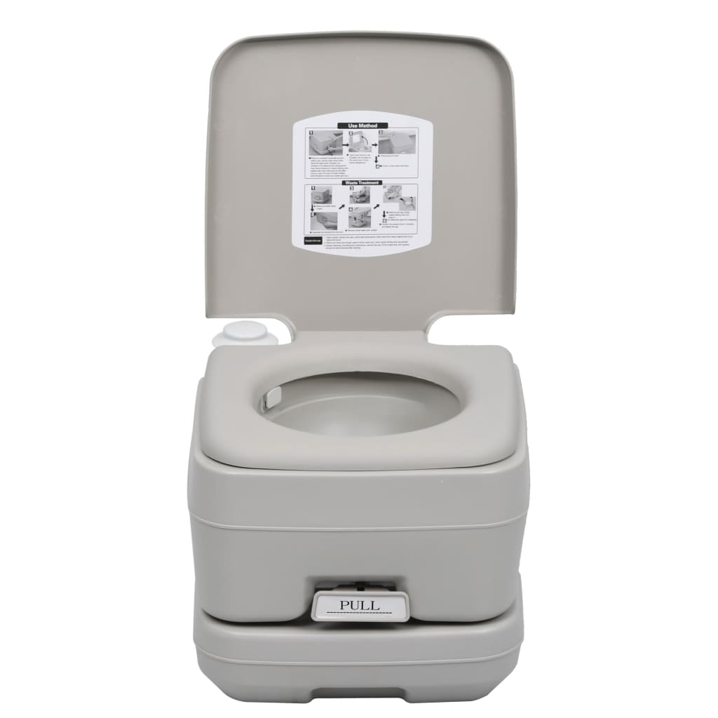 vidaXL Portable Camping Toilet Grey 10+10 L - Convenient and Sturdy Portable Toilets Cosy Camping Co.   