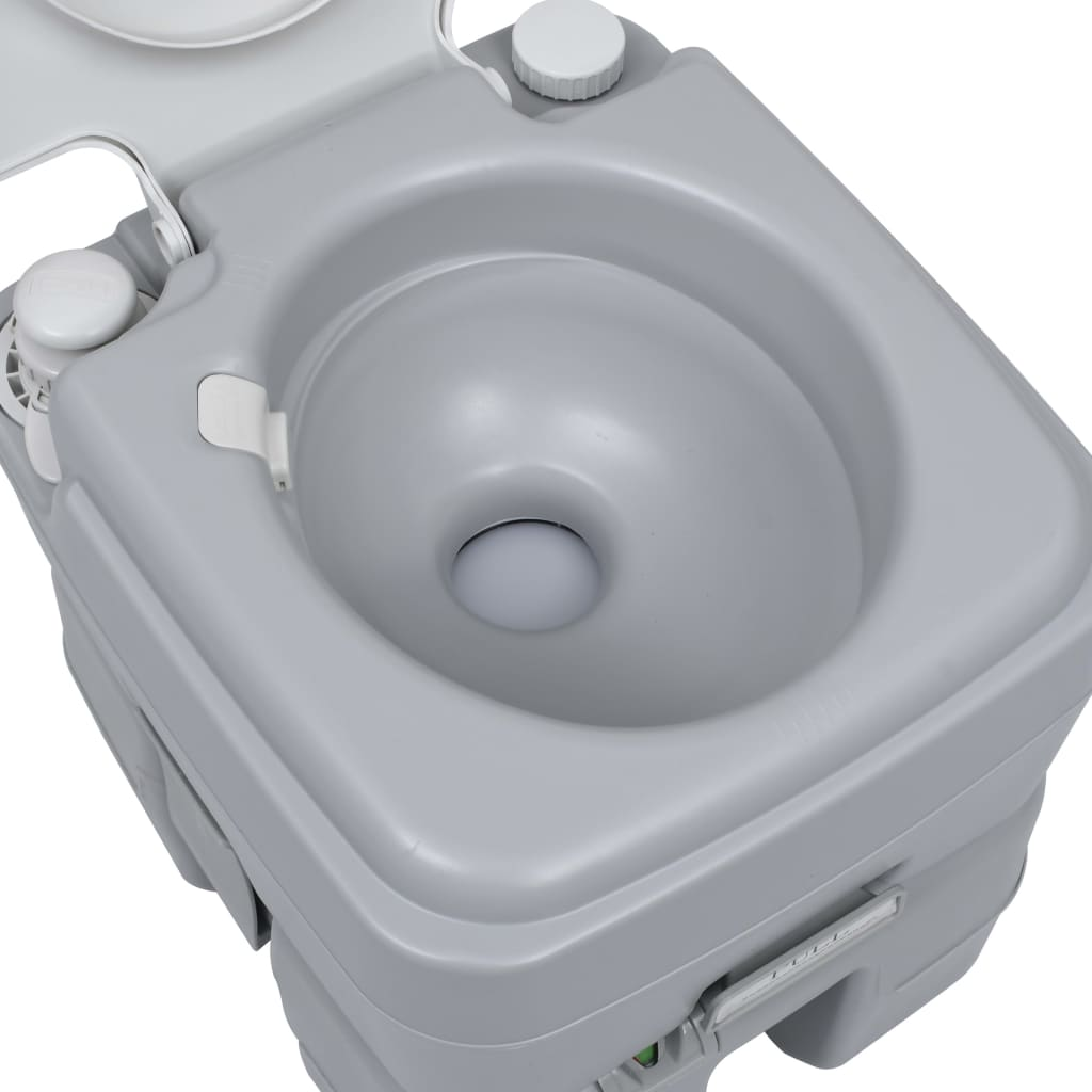 vidaXL Portable Camping Toilet Grey 20+10 L - Lightweight and Sturdy Design Portable Toilets Cosy Camping Co.   