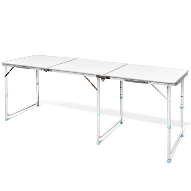 Foldable Camping Table 180 x 60 cm Camping Table Cosy Camping Co. White  
