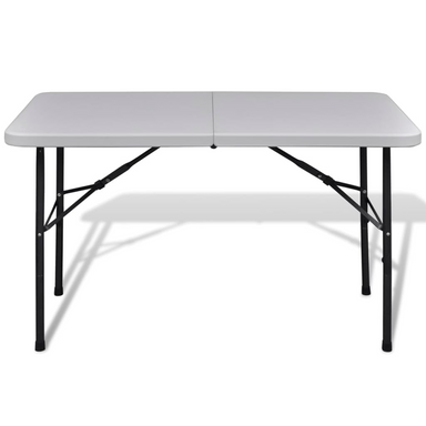 vidaXL Foldable Garden Table 122 cm HDPE White - Stylish and Portable Outdoor Table Camping Table Cosy Camping Co.   