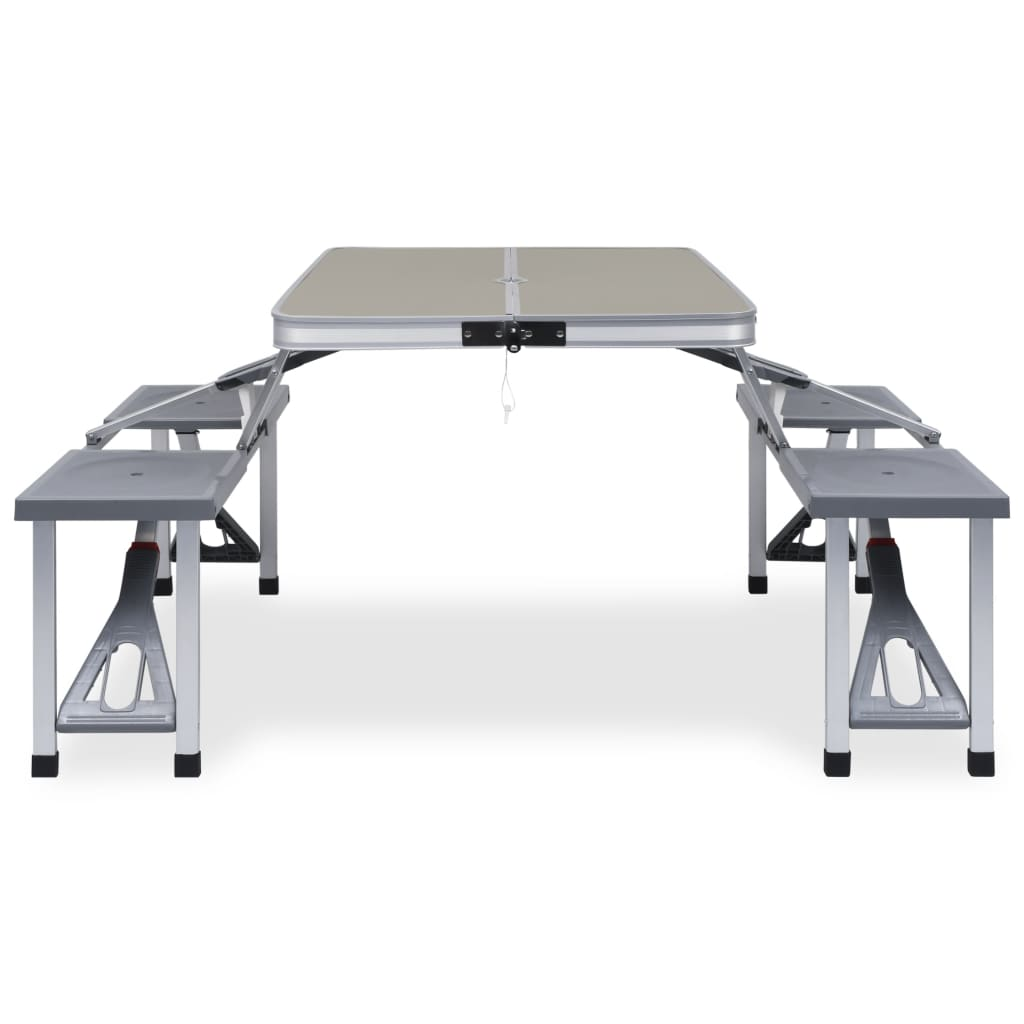 vidaXL Folding Camping Table with 4 Seats | Lightweight & Durable Camping Chair Cosy Camping Co.   