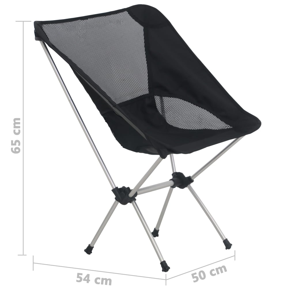 vidaXL 2x Folding Camping Chairs with Carry Bag | Aluminium Frame Sleeping Mats and Airbeds Cosy Camping Co.   