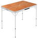 vidaXL Folding Camping Table with 2 Benches Aluminium Brown Camping Table Cosy Camping Co.   