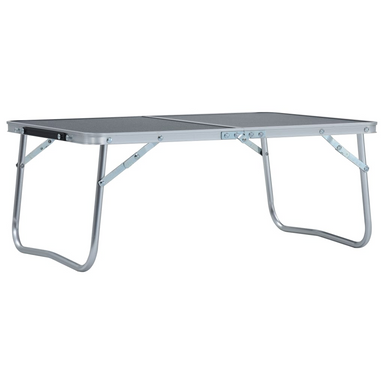 vidaXL Folding Camping Table Grey Aluminium 60x40 cm Camping Table Cosy Camping Co. Grey  