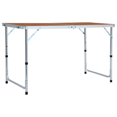vidaXL Foldable Camping Table Aluminium 120x60 cm - Lightweight & Durable Camping Table Cosy Camping Co. Brown  